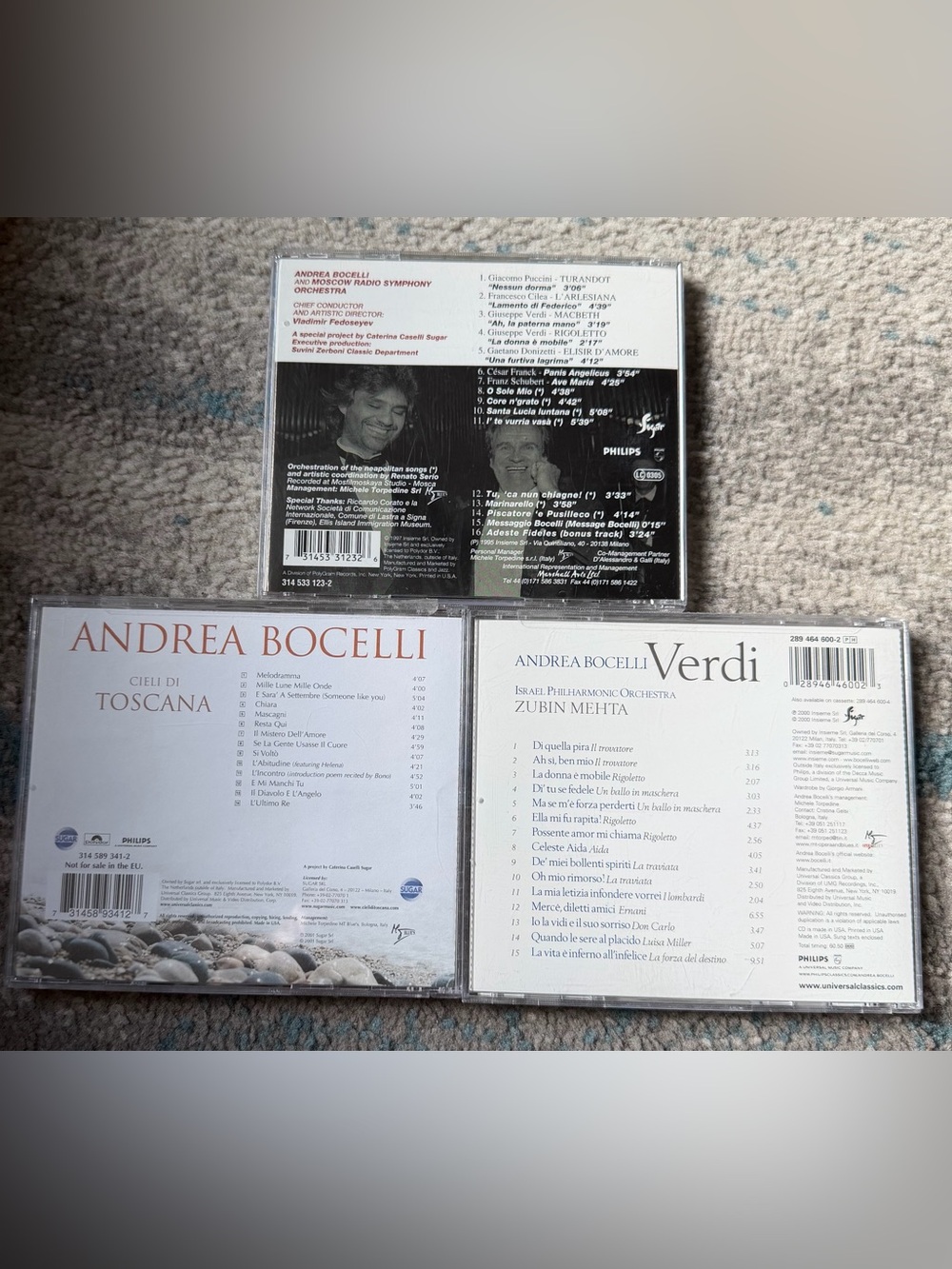 Set of 3 Andrea Bocelli CD'S - Picture 2 of 9